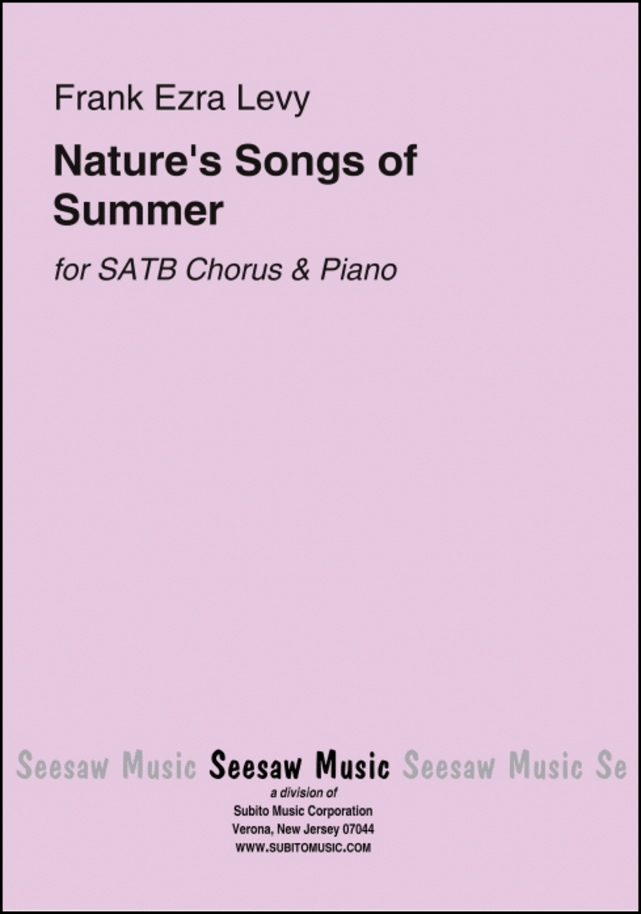 Nature's Songs of Summer 4-Part scores gallery preview page 1