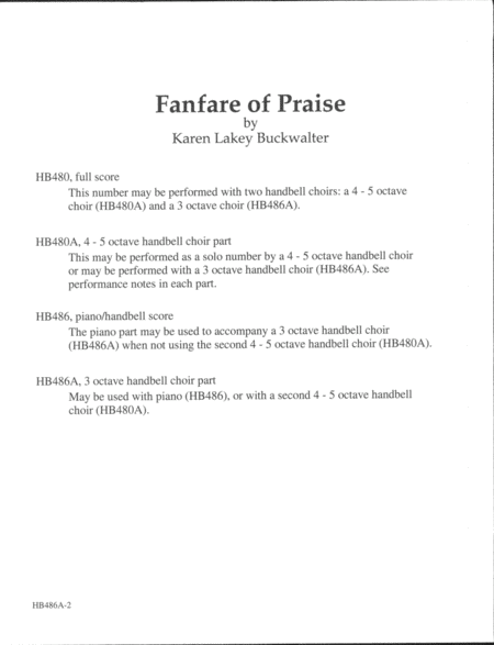 Fanfare of Praise (3 Octave) image number null
