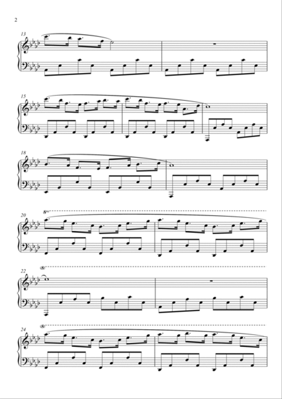 Shades Of Falling Snow Piano Solo scores gallery preview page 2