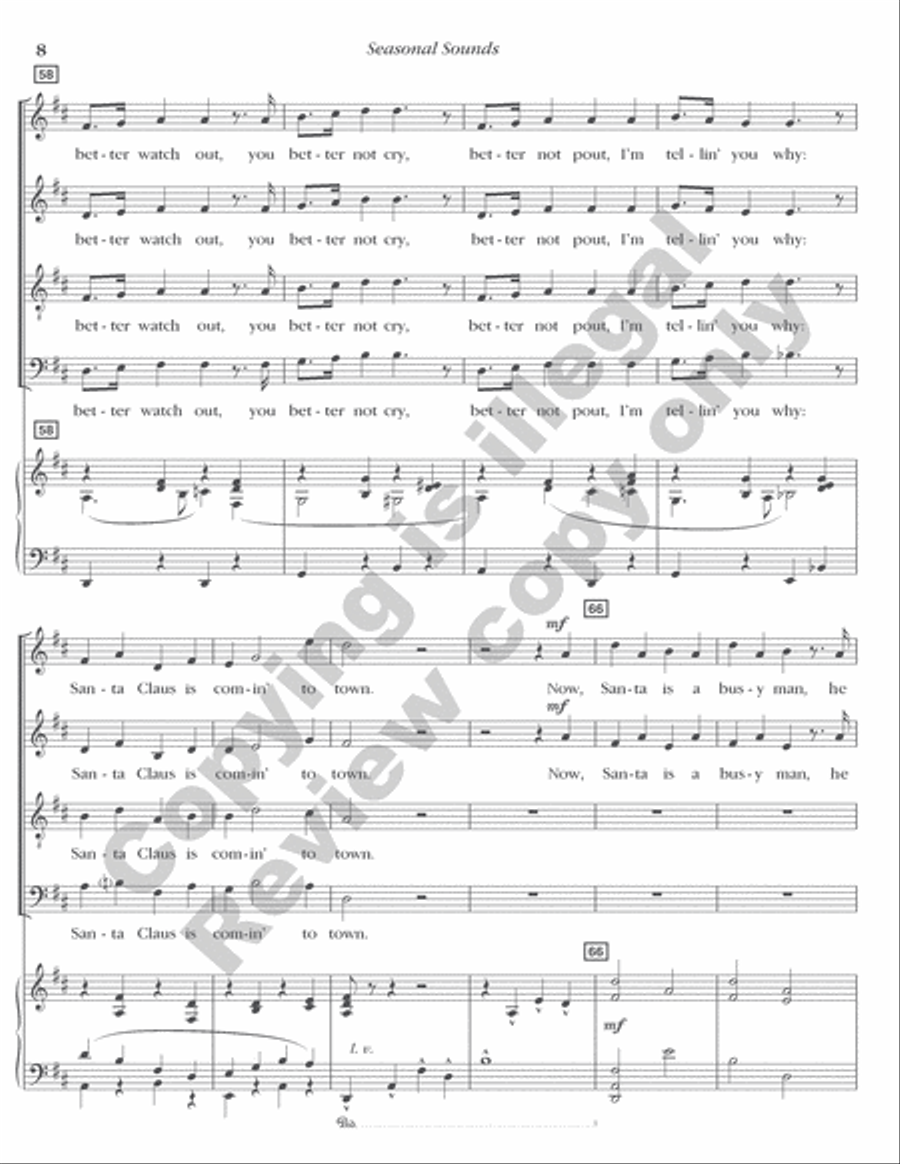 Seasonal Sounds 4-Part scores gallery preview page 8