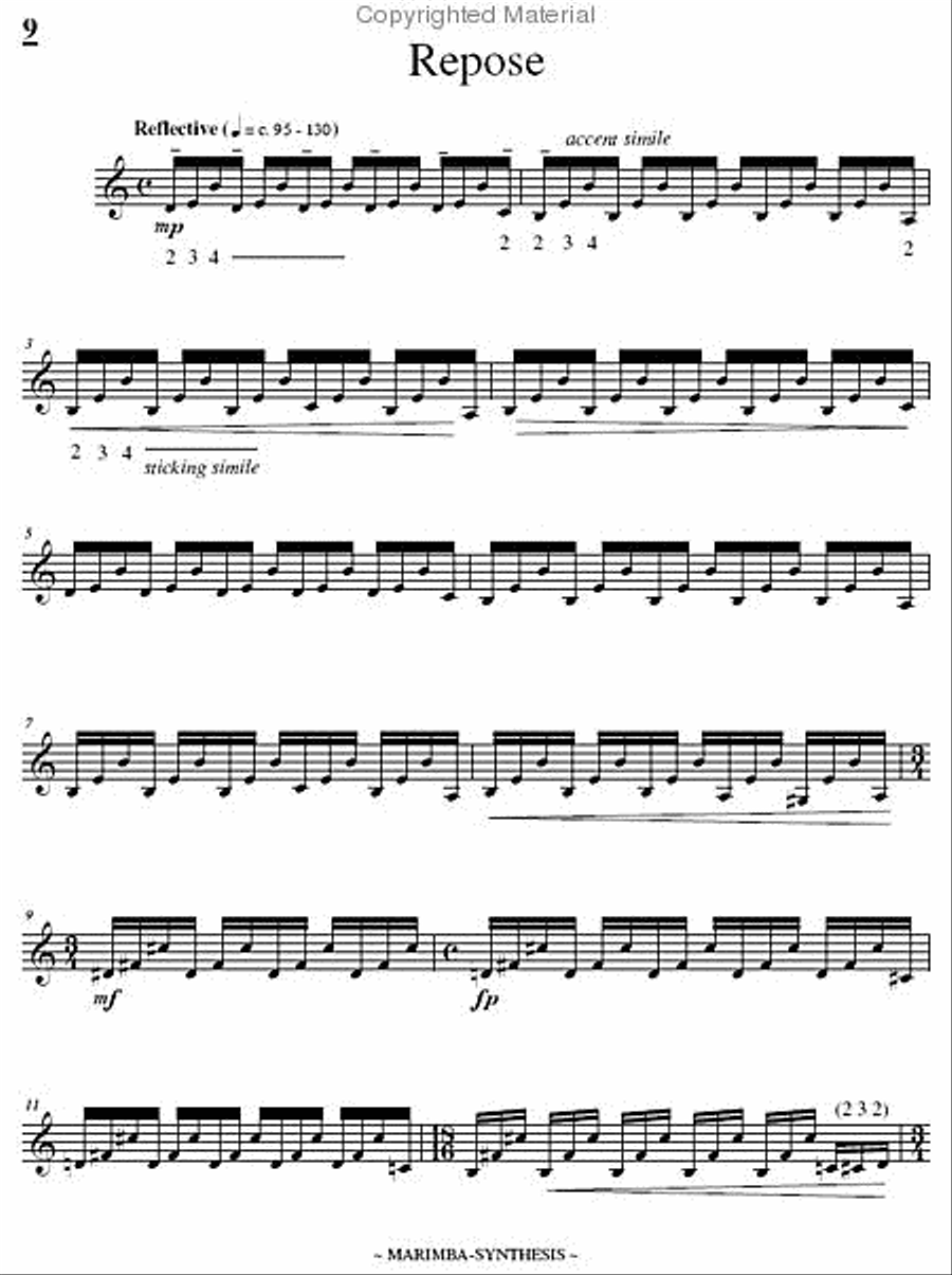 Marimba-Synthesis Marimba-Synthesis Marimba scores gallery preview page 3