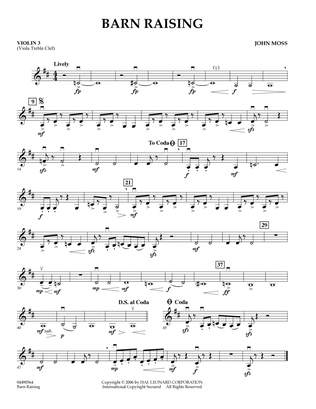 Barn Raising - Violin 3 (Viola T.C.)