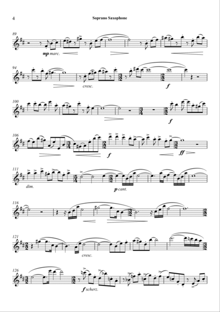 Concerto for soprano saxophone Soprano Saxophone scores gallery preview page 4