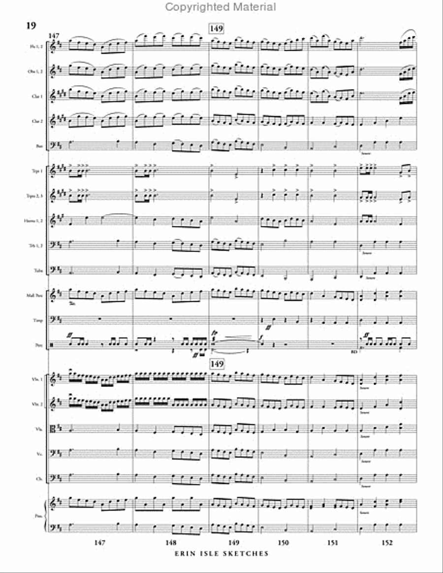 Erin Isle Sketches Full Orchestra scores gallery preview page 20