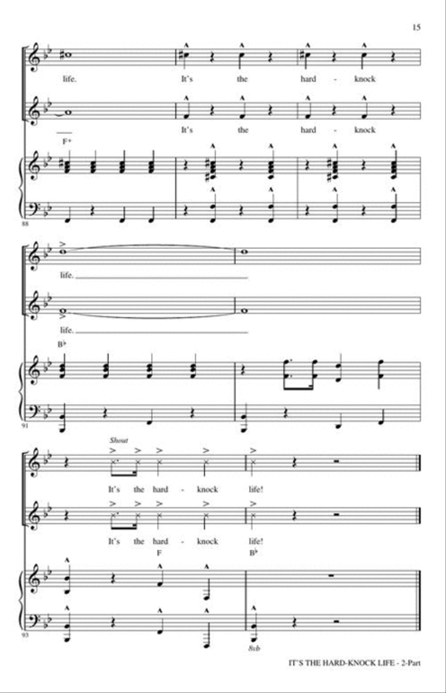 It's the Hard-Knock Life (from the Musical Production “Annie”) 2-Part scores gallery preview page 6