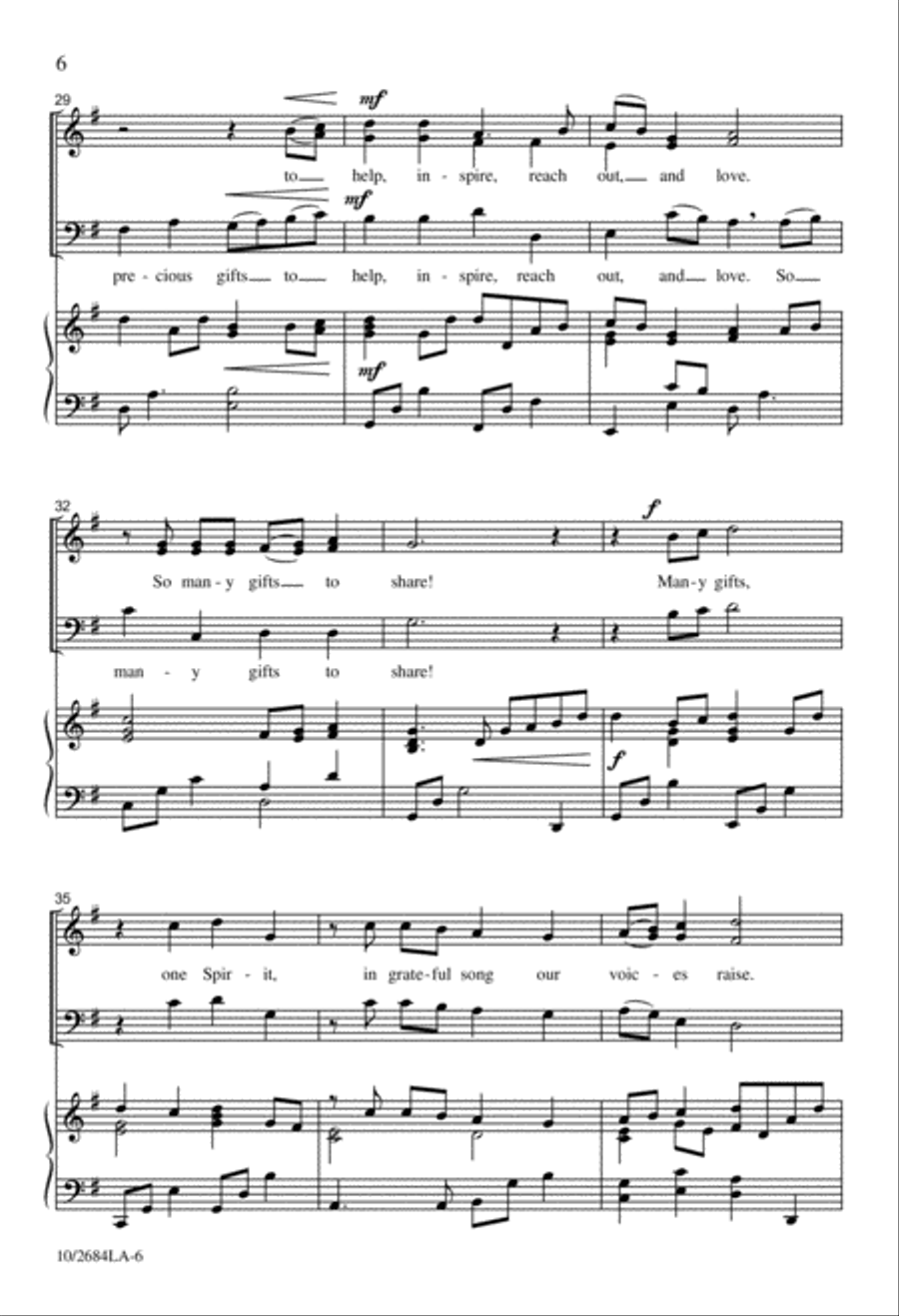 Many Gifts, One Spirit Many Gifts, One Spirit 3-Part scores gallery preview page 7