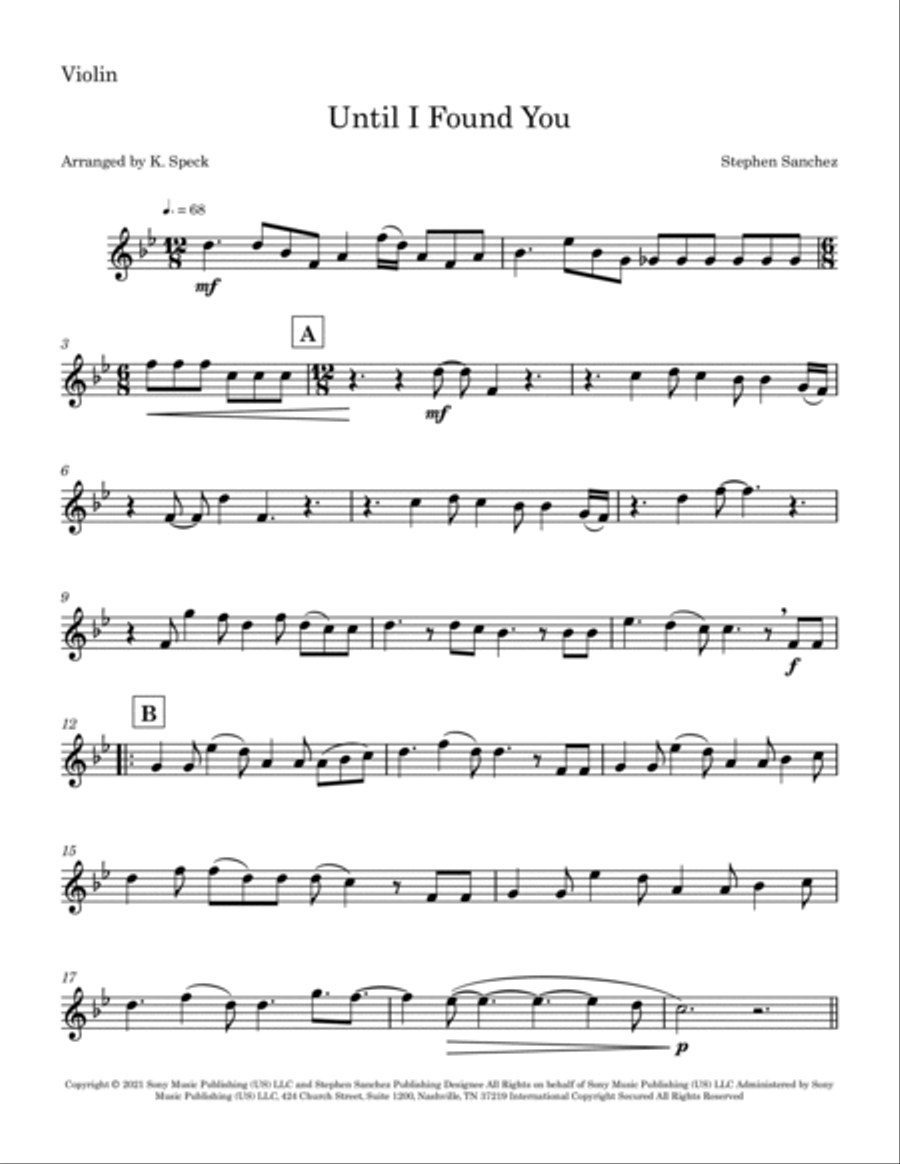 Until I Found You String Duet scores gallery preview page 3
