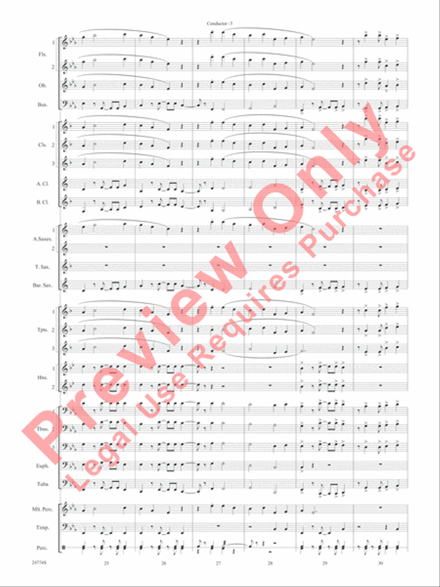 The Magnificent Seven Concert Band scores gallery preview page 8