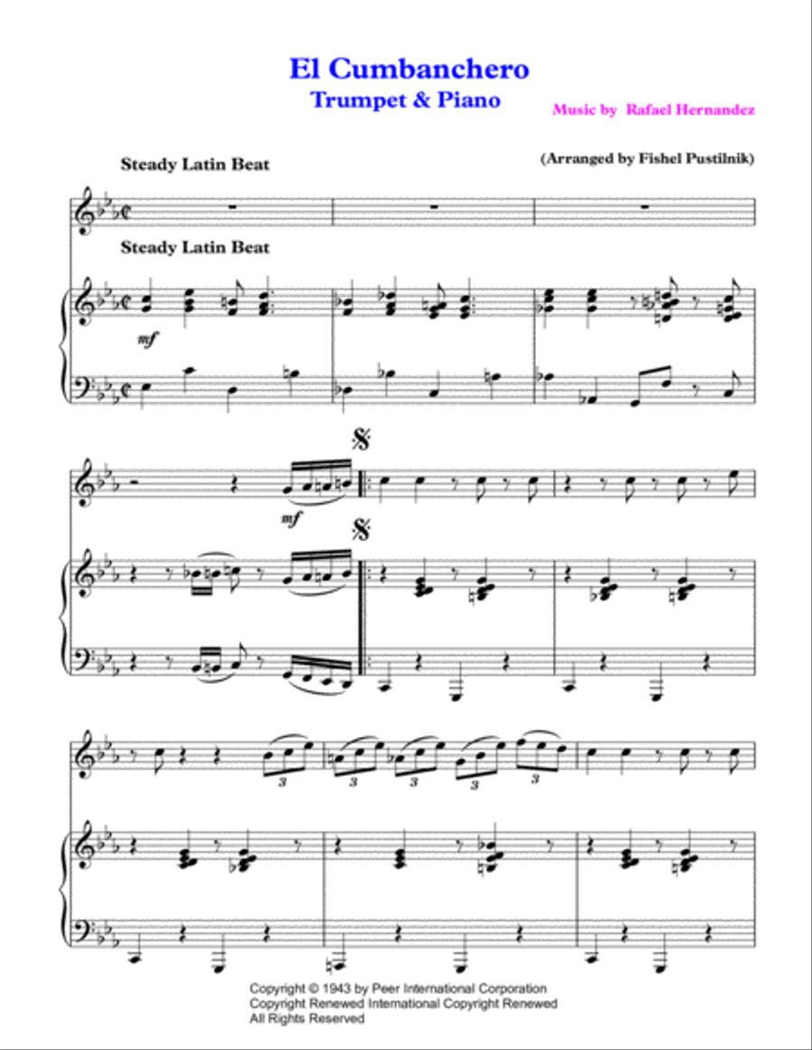 El Cumbanchero Trumpet Solo scores gallery preview page 2