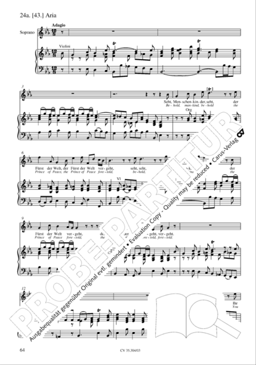 St. Mark Passion (Markus-Passion) 4-Part scores gallery preview page 65