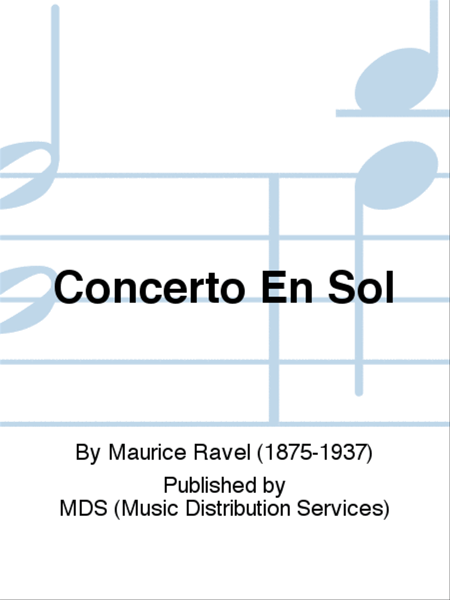 Concerto en Sol Piano Solo scores gallery preview page 1
