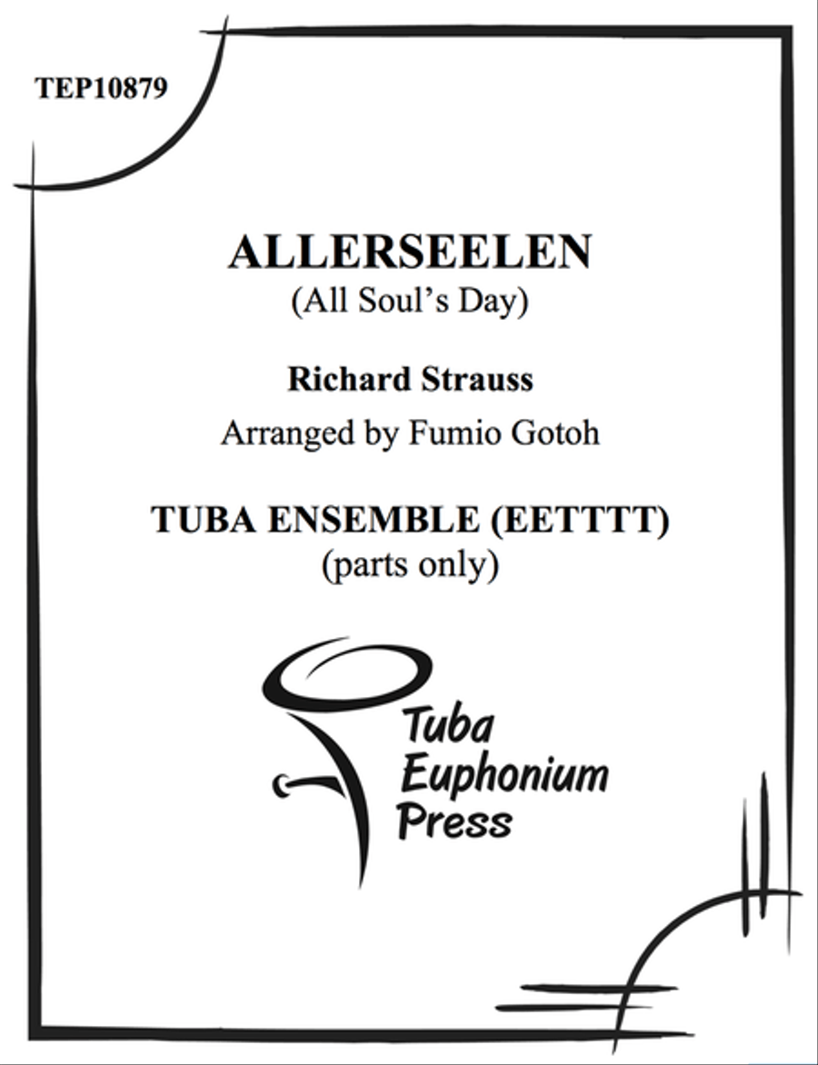 Allerseelen (All Soul's Day) Large Ensemble scores gallery preview page 1