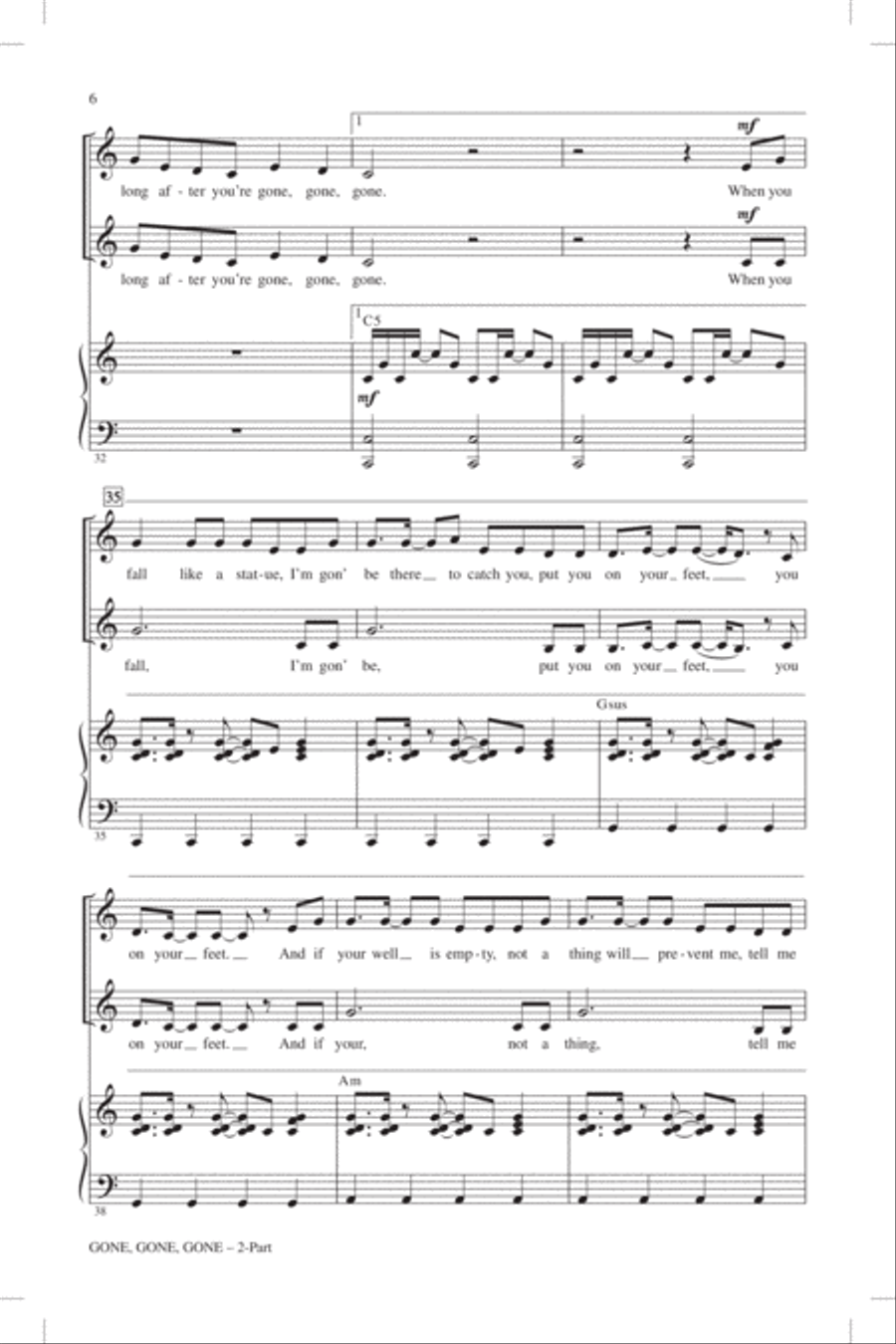 Gone, Gone, Gone Gone, Gone, Gone 2-Part scores gallery preview page 5