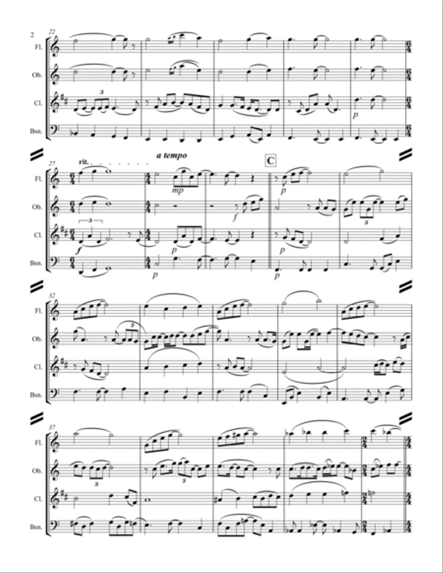 For Good Woodwind Quartet scores gallery preview page 3