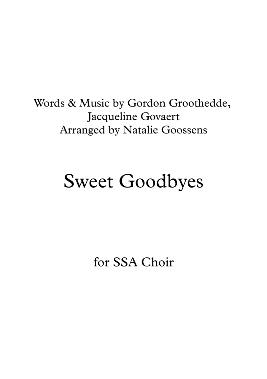 Sweet Goodbyes SSA scores gallery preview page 1