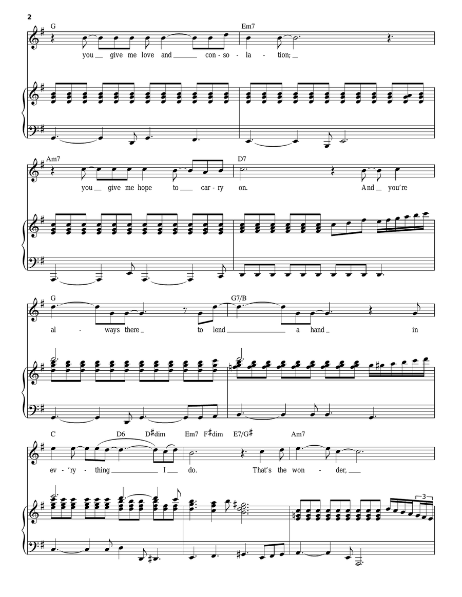 The Wonder Of You The Wonder Of You Piano, Vocal scores gallery preview page 2