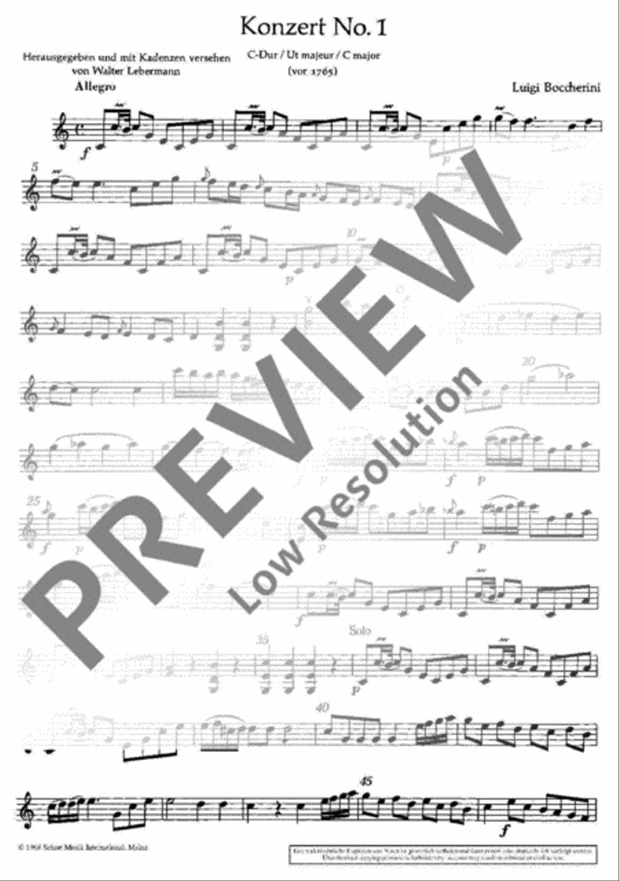 Concerto No. 1 C Major Violin scores gallery preview page 3
