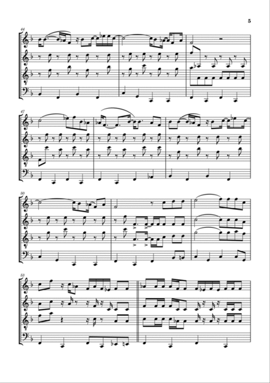 I Am A Man Of Constant Sorrow Woodwind Quartet scores gallery preview page 6