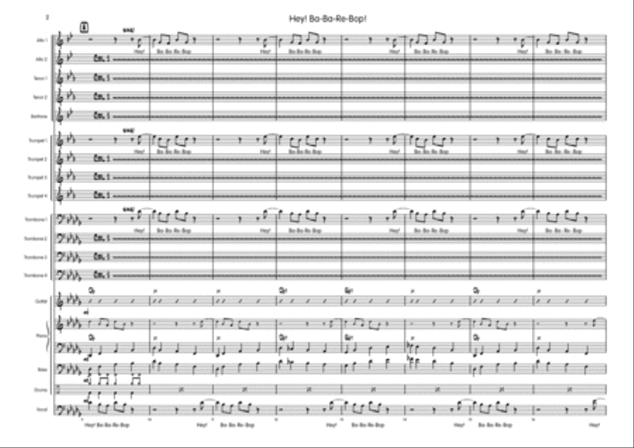 Hey Ba Ba Re Bop Hey Ba Ba Re Bop Big Band scores gallery preview page 3