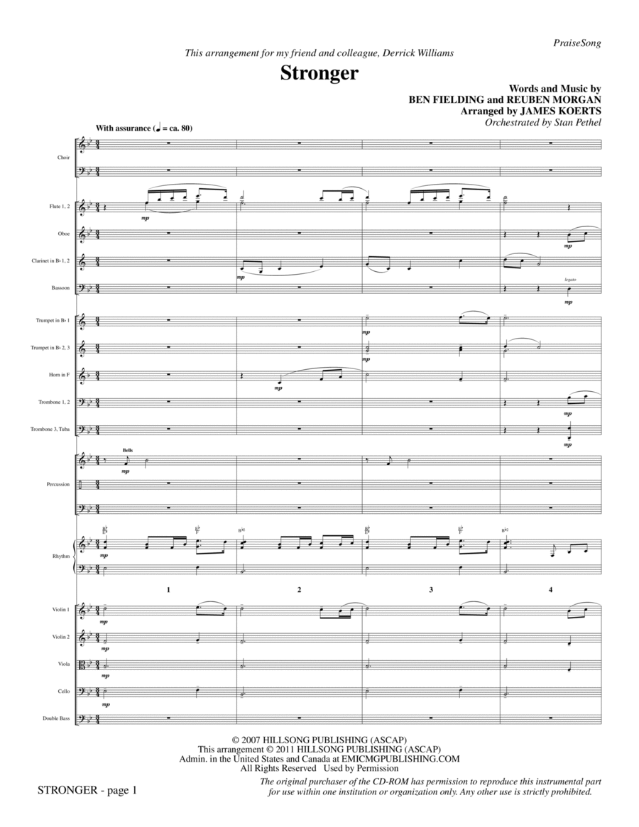 Stronger - Full Score Choir scores gallery preview page 1