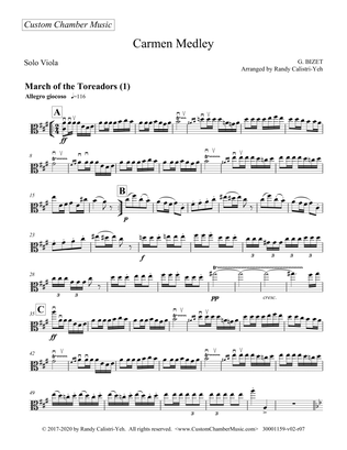 Bizet Carmen Medley (solo viola)