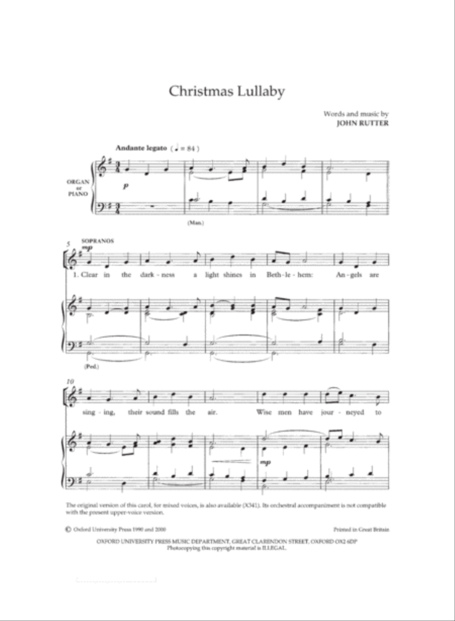 Christmas Lullaby SSA scores gallery preview page 2