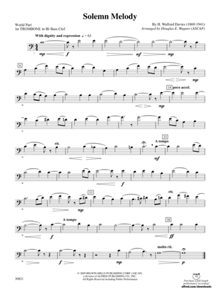 Solemn Melody: (wp) 1st B-flat Trombone B.C.