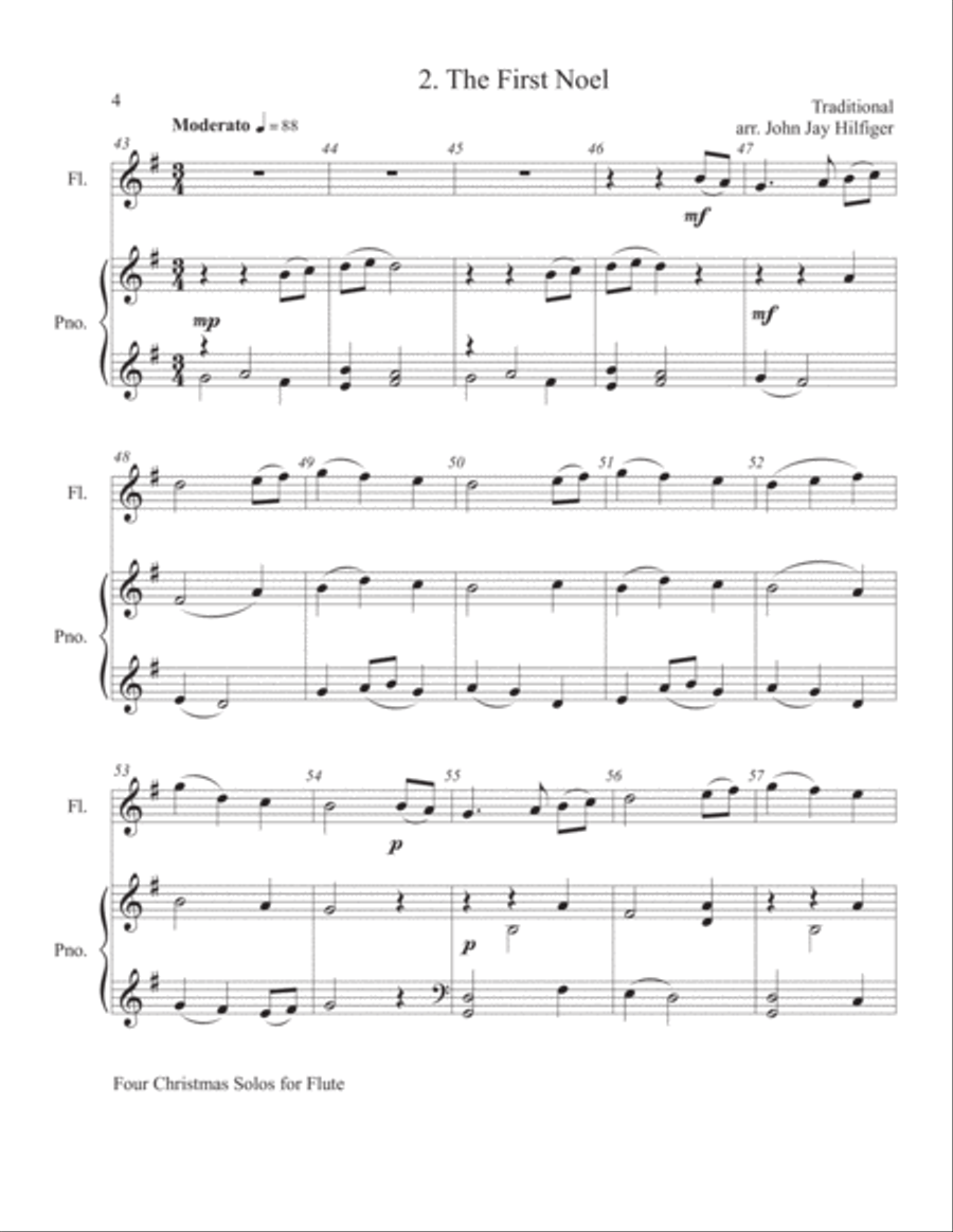 Four Christmas Solos for Flute Four Christmas Solos for Flute Flute Solo scores gallery preview page 6