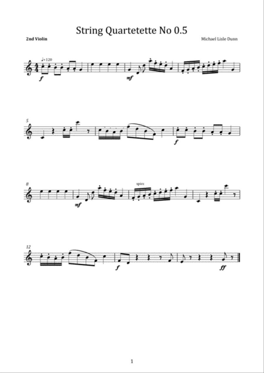 String Quartetette No. 0.5 String Quartet scores gallery preview page 2