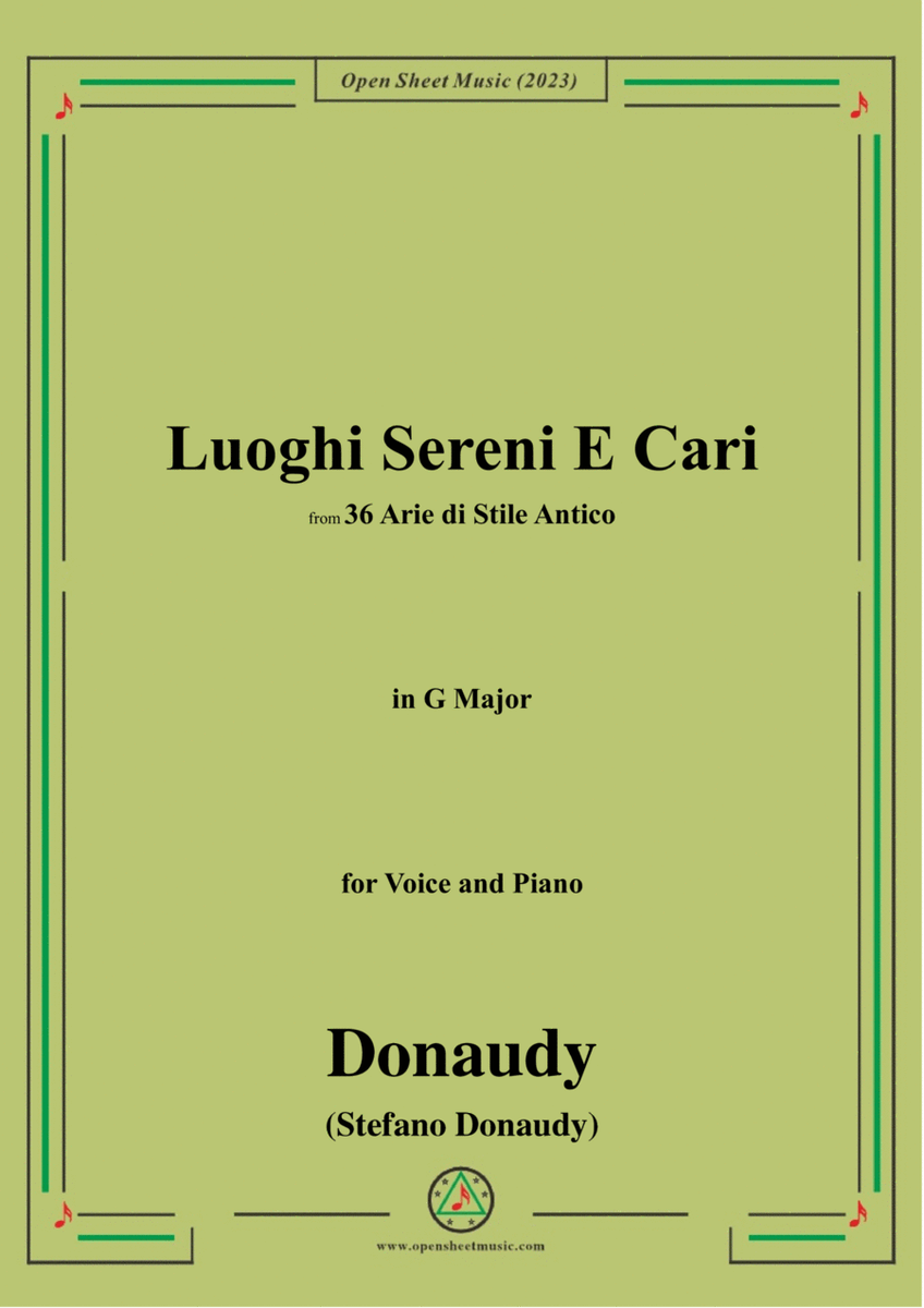 Donaudy-Luoghi Sereni E Cari,in G Major