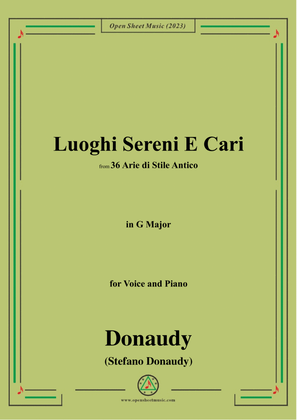 Donaudy-Luoghi Sereni E Cari,in G Major