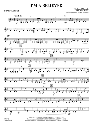 I'm a Believer (arr. Johnnie Vinson) - Bb Bass Clarinet