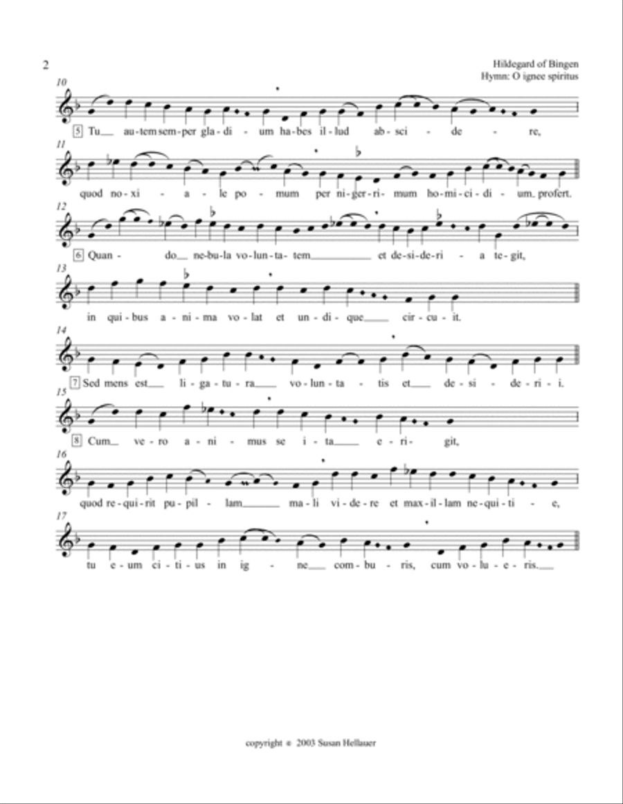 Hymn: O ignee spiritus from the Anonymous 4 album 