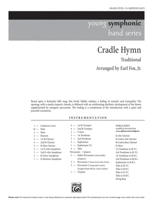 Cradle Hymn: Score