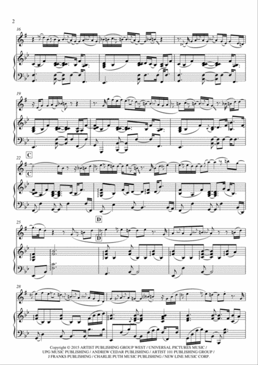 See You Again Alto Saxophone scores gallery preview page 3