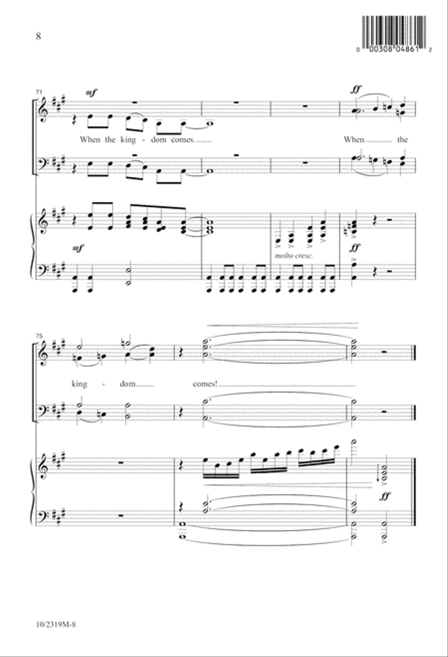 When the Kingdom Comes When the Kingdom Comes 4-Part scores gallery preview page 8