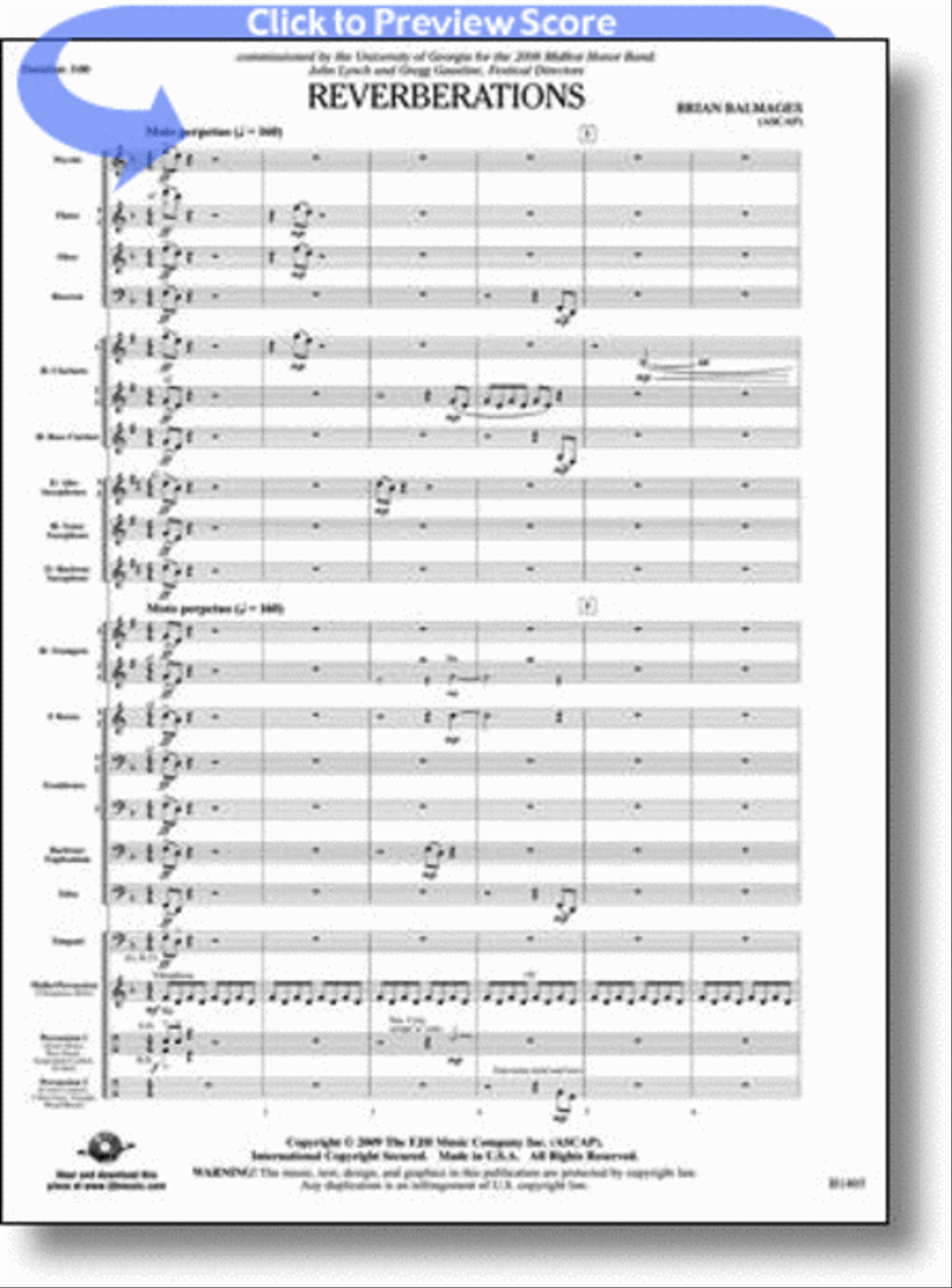 Reverberations Concert Band scores gallery preview page 1