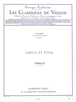 Largo et Final - Classiques No. 372
