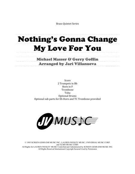 Nothing's Gonna Change My Love For You image number null