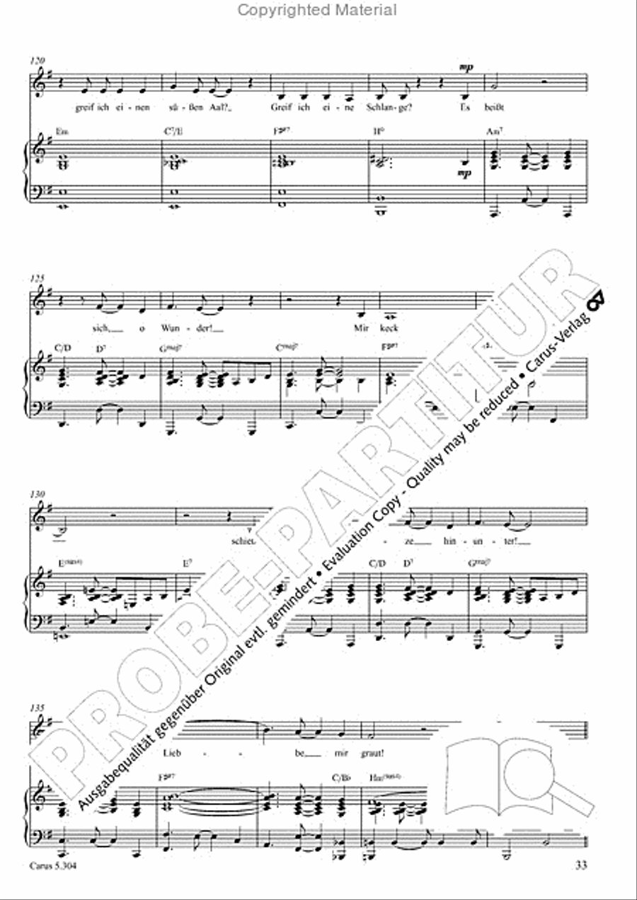 Schindler: Rosenzeit. Ein Liederzyklus uber die Liebe. Chansons fur Singstimme und Klavier Piano scores gallery preview page 34