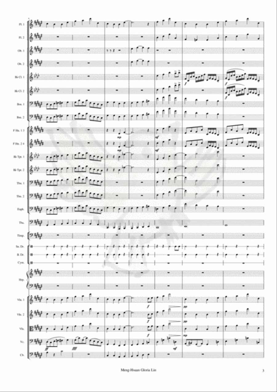 Greater Adria Symphonic Poem in F-sharp major Full Orchestra scores gallery preview page 3