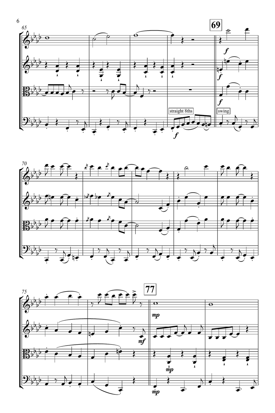 Lemon Tree String Quartet scores gallery preview page 6