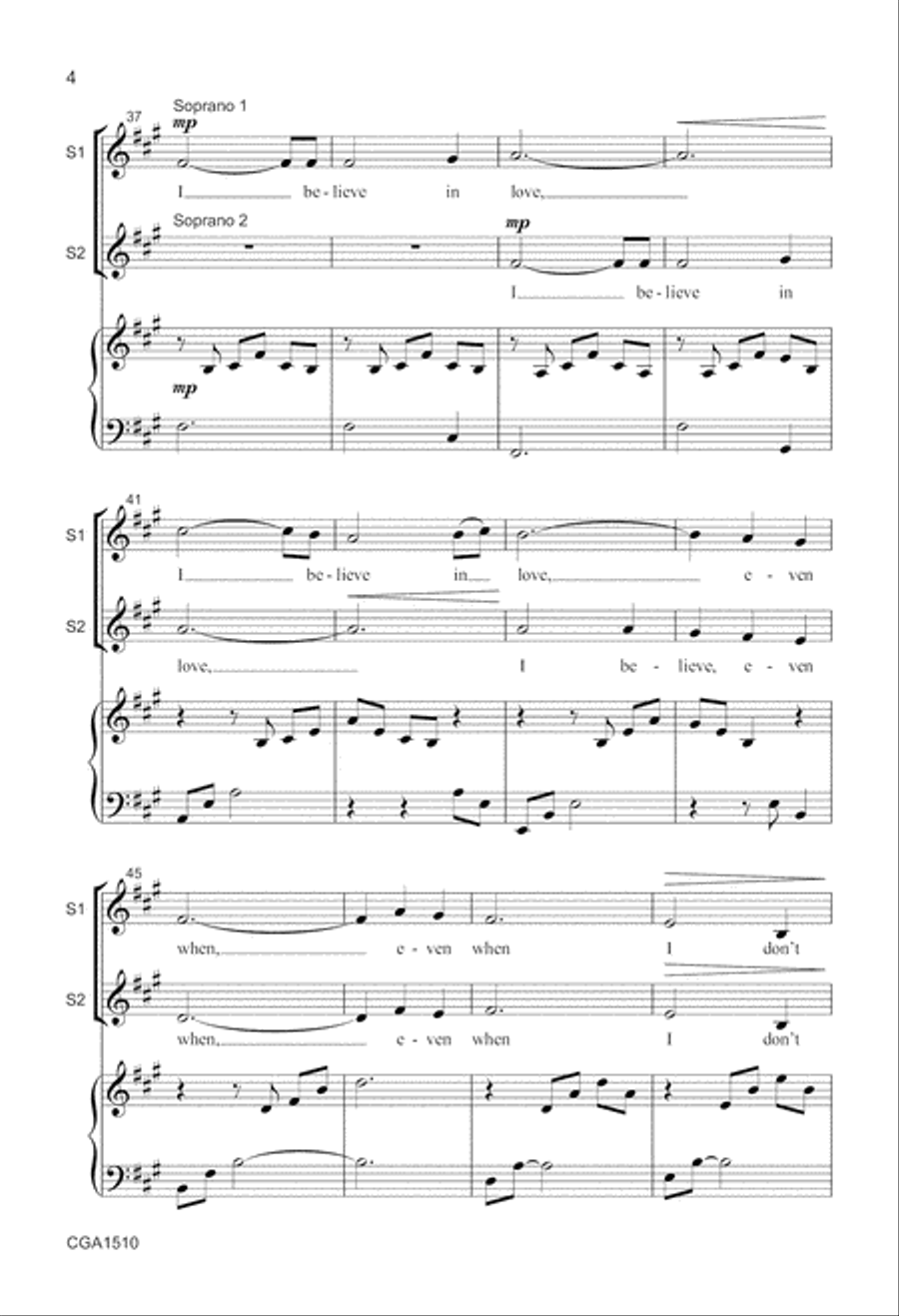 I Believe (SSA) SSA scores gallery preview page 4
