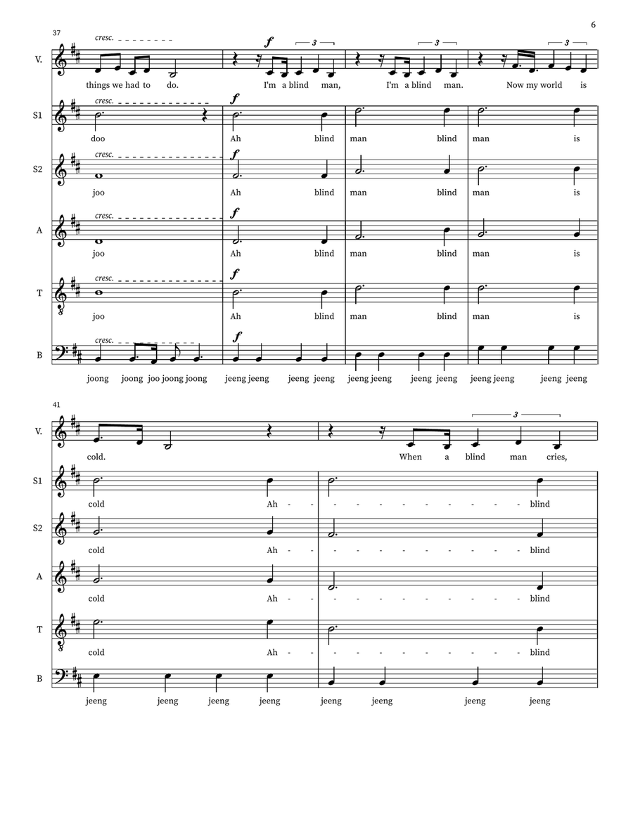 When A Blind Man Cries When A Blind Man Cries 4-Part scores gallery preview page 6