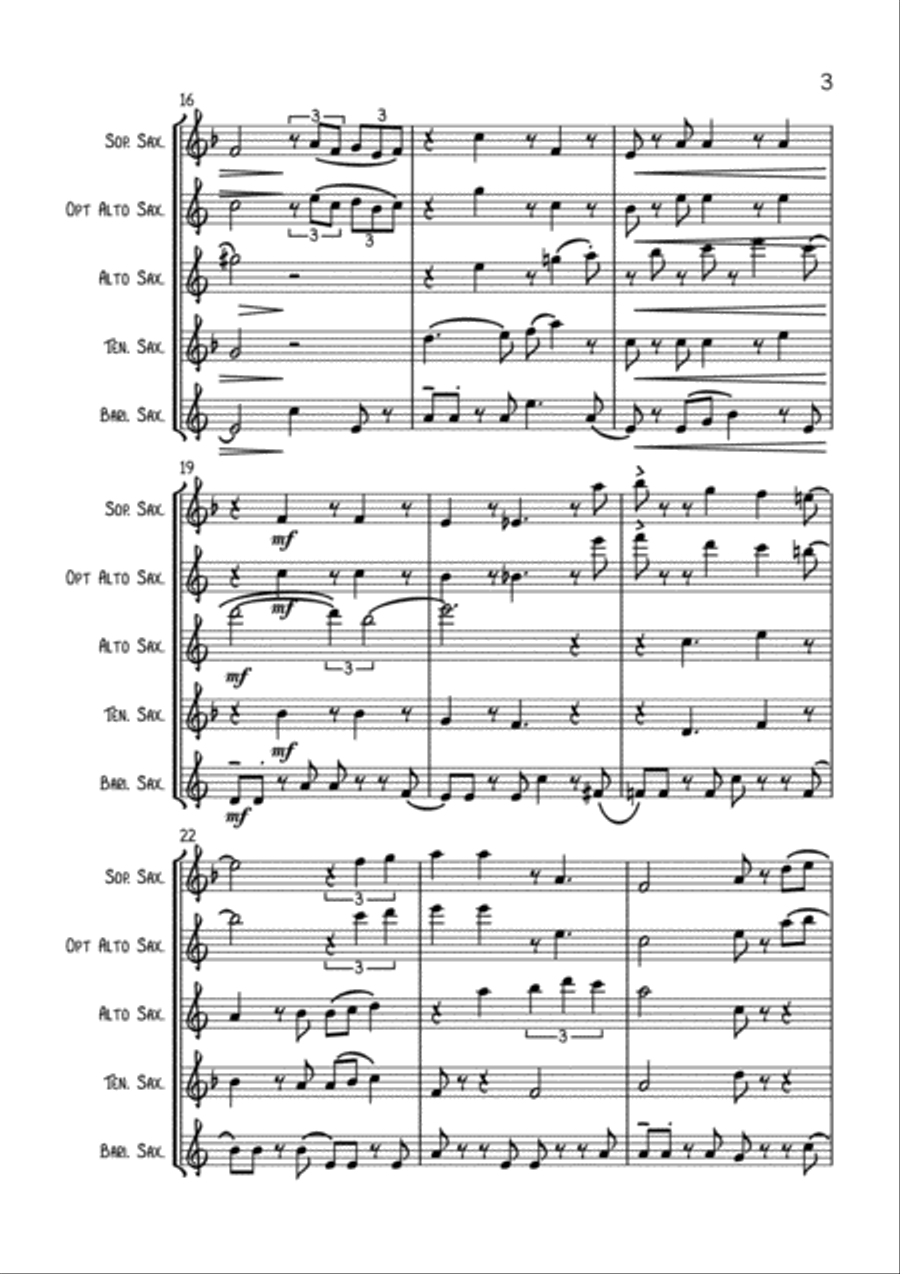Bossa Qui Pleut Bossa Qui Pleut Woodwind Quartet scores gallery preview page 4