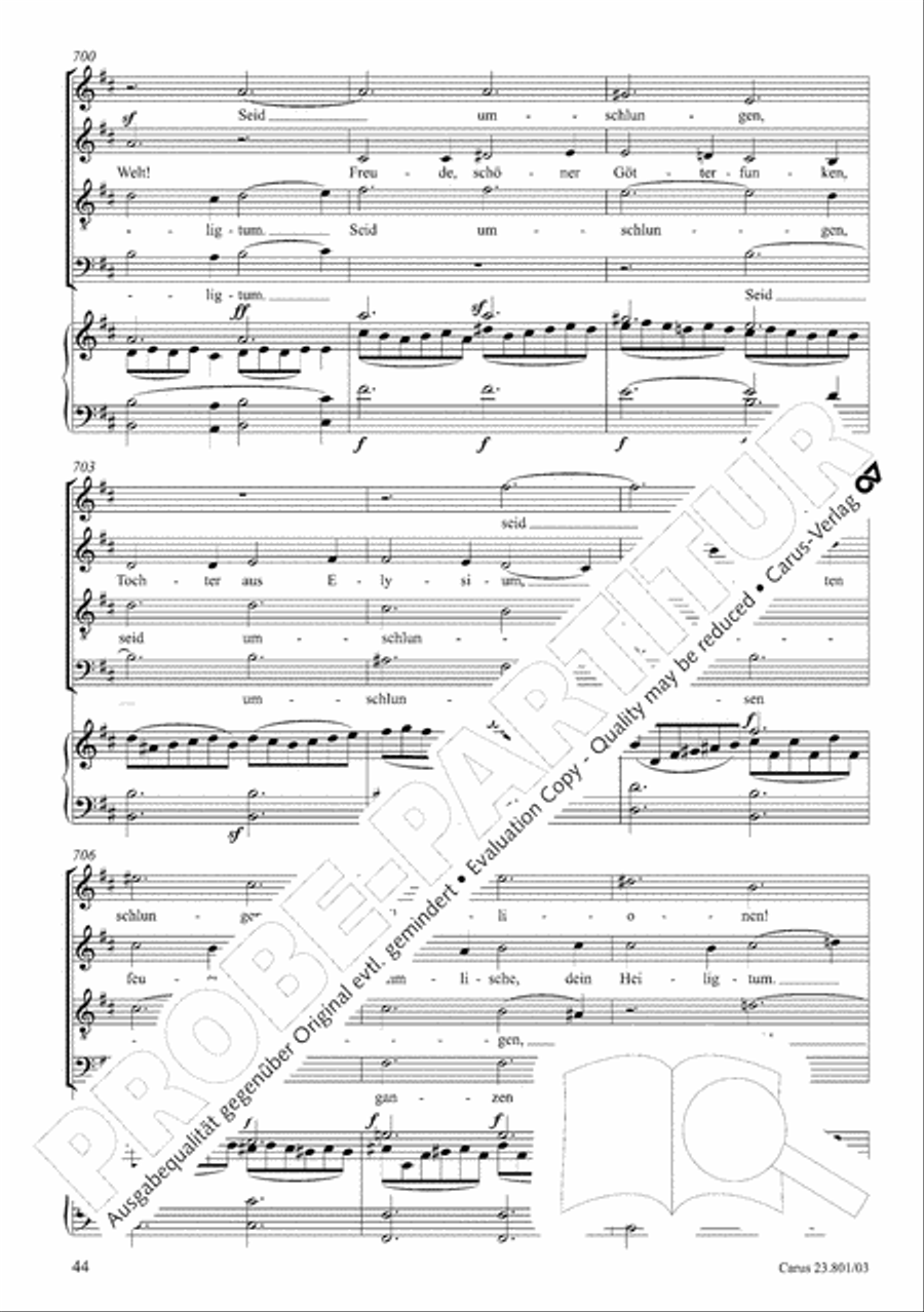 Symphony No. 9, Op. 125 - Finale (Choral Symphony) 4-Part scores gallery preview page 45