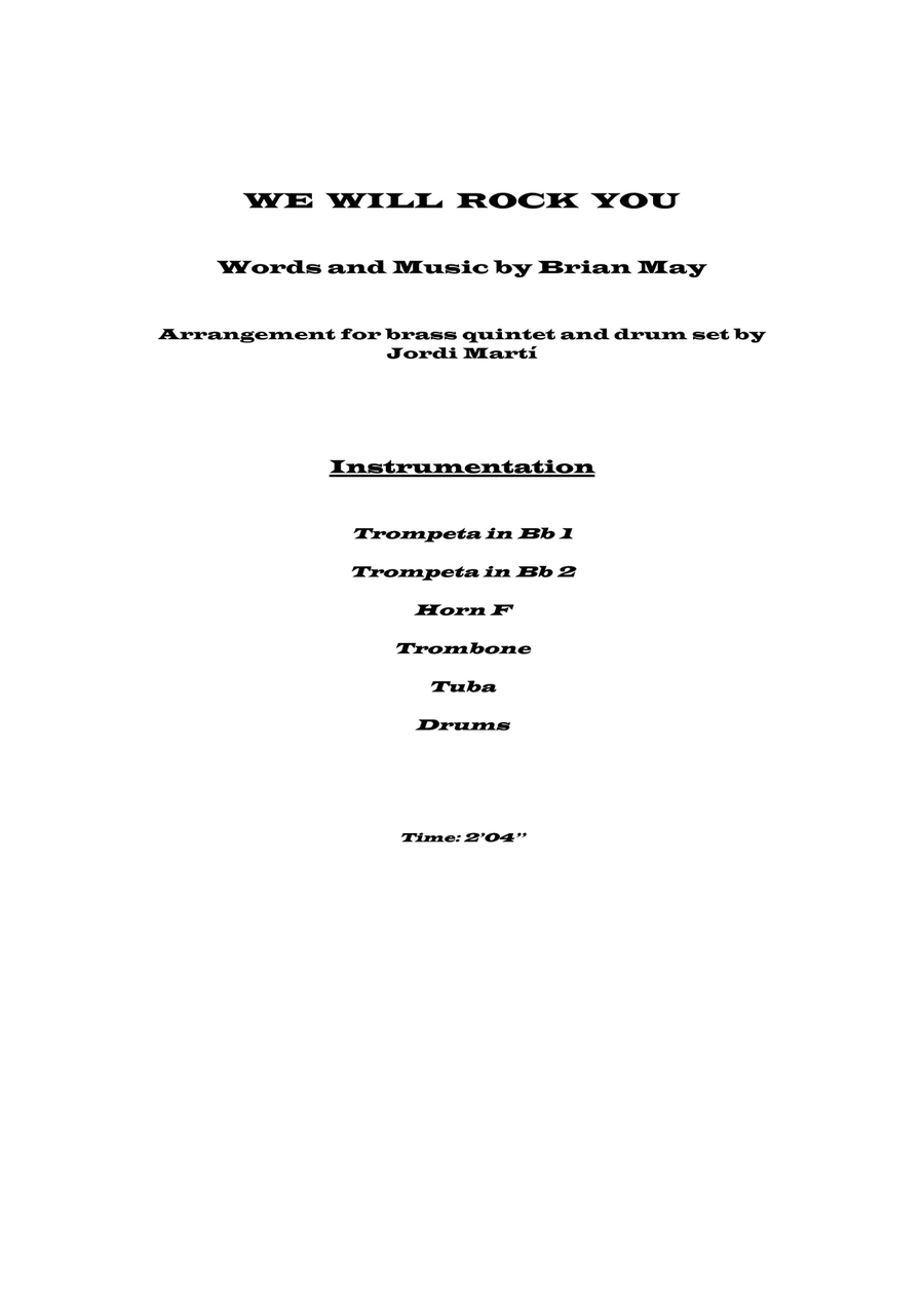 We Will Rock You Small Ensemble scores gallery preview page 2