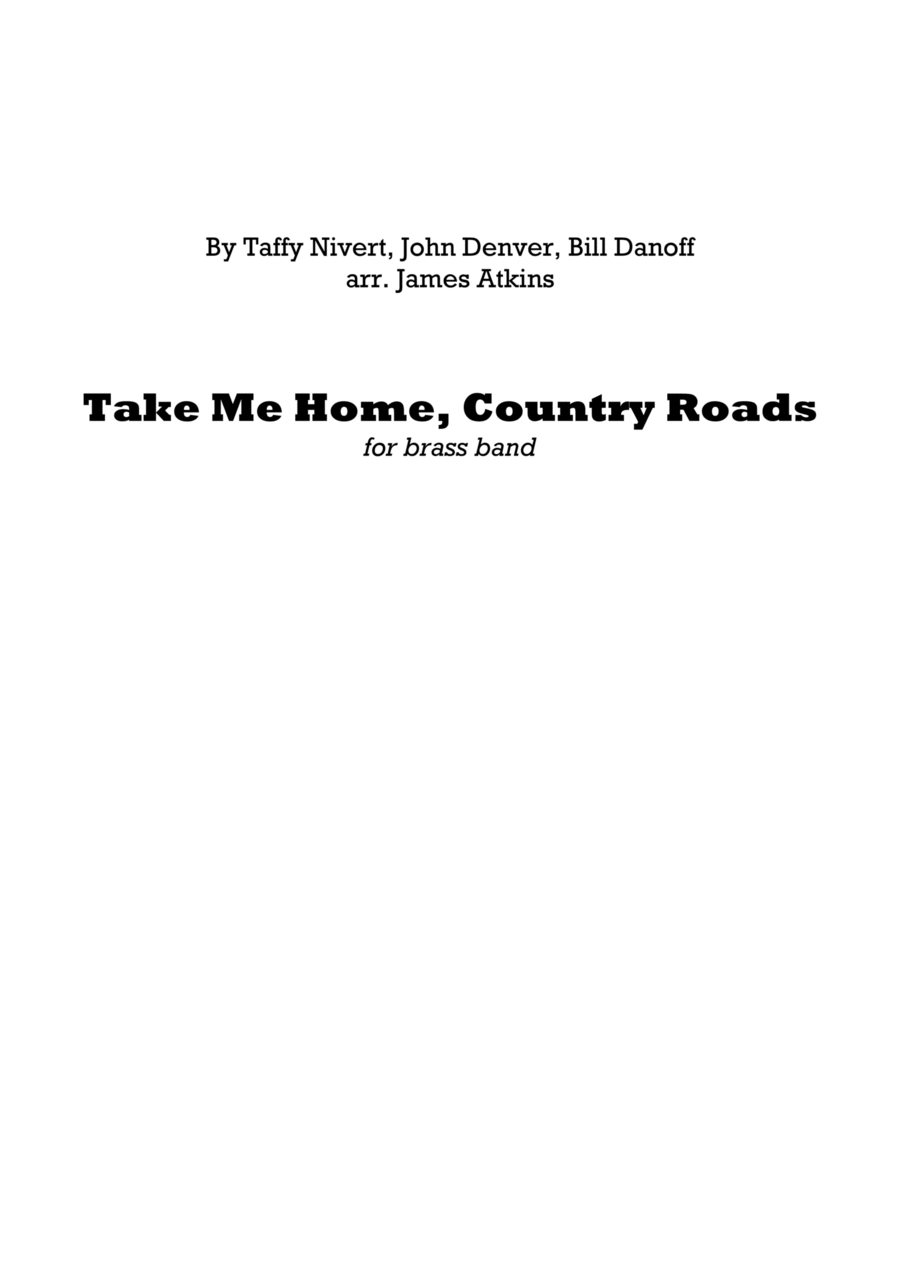 Take Me Home, Country Roads Brass Band scores gallery preview page 1