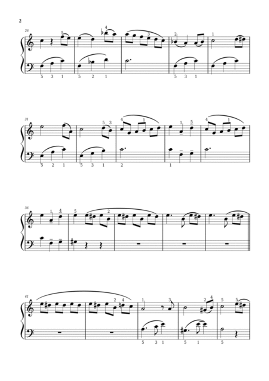 Fur Elise (easy version) Piano Method scores gallery preview page 2
