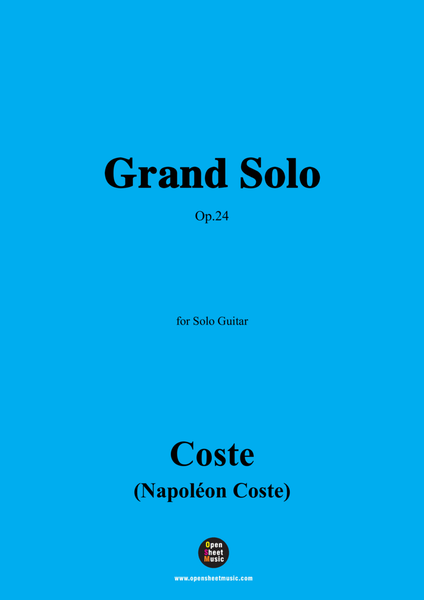 Coste-Grand Solo,Op.24,for Guitar image number null